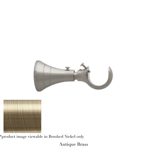 Willow Bloom Bracket-3.5-4.5inTurned-Antique Brass