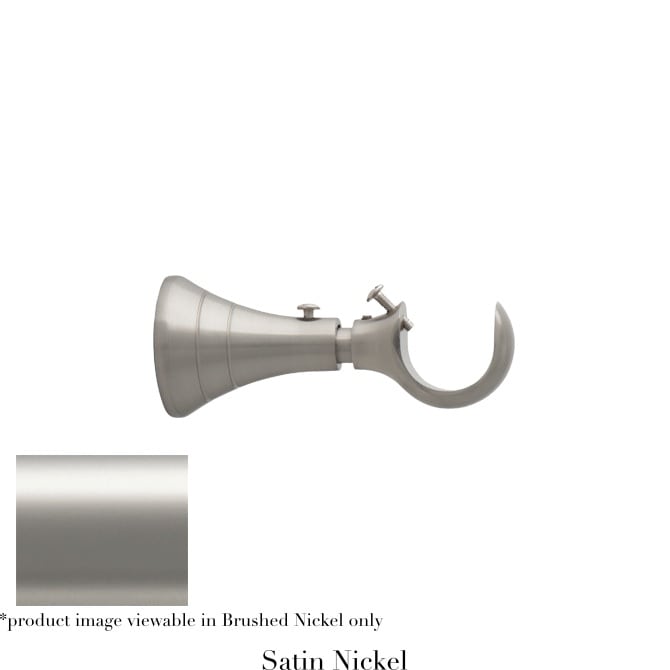 Willow Bloom Bracket-3.5-4.5inTurned-Satin Nickel