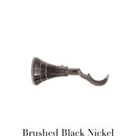 Willow Bloom Bracket-Bypass-Brushed Black Nickel