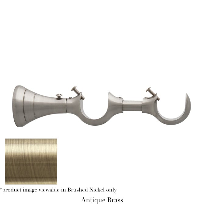 Willow Bloom Bracket-DoubleTurned-Antique Brass