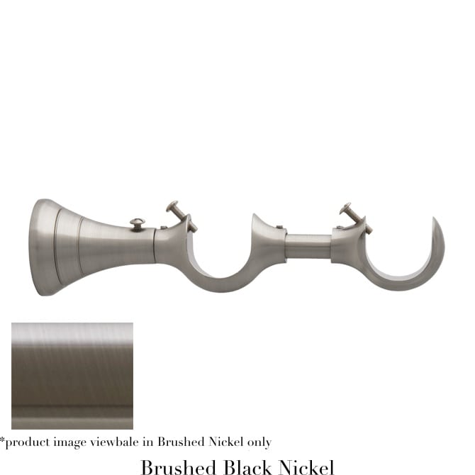Willow Bloom Bracket-DoubleTurned-Brushed Black Nickel