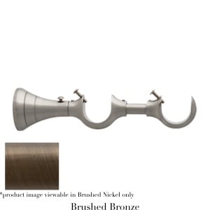 Willow Bloom Bracket-DoubleTurned-Brushed Bronze