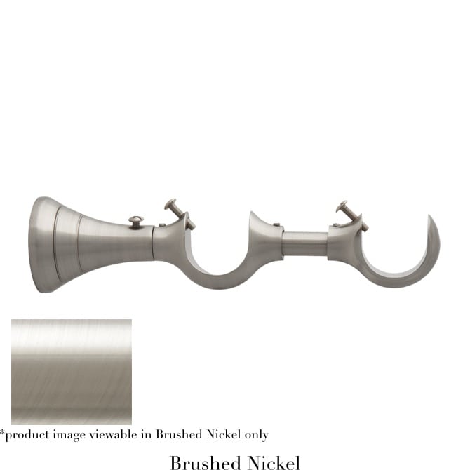 Willow Bloom Bracket-DoubleTurned-Brushed Nickel