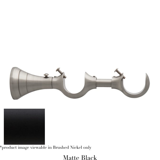 Willow Bloom Bracket-DoubleTurned-Matte Black