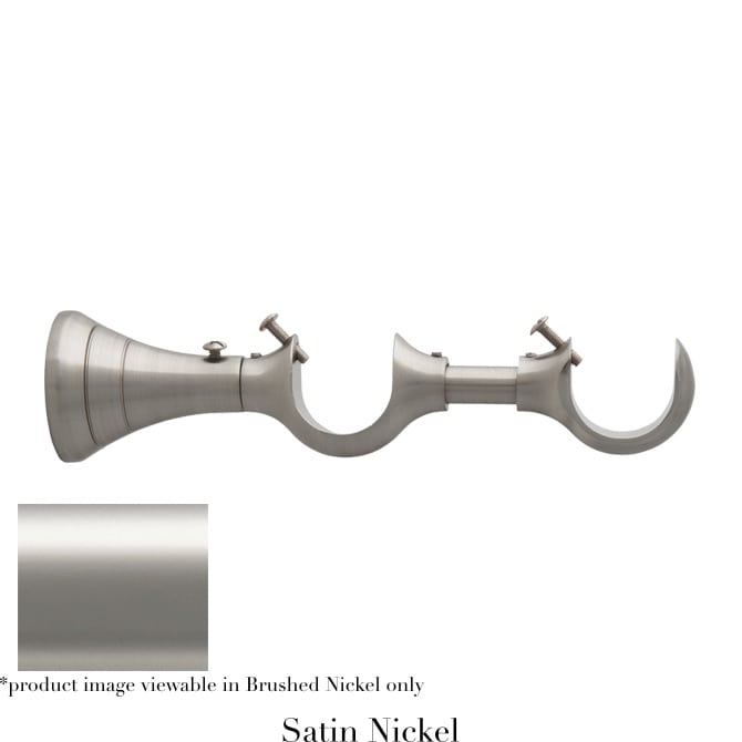 Willow Bloom Bracket-DoubleTurned-Satin Nickel