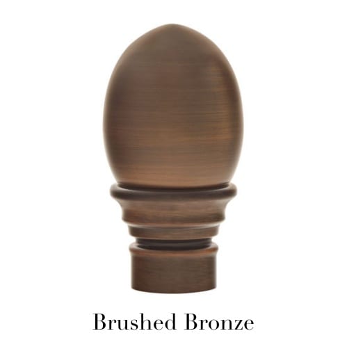 Willow Bloom Home Egg Finial - Brushed Bronze