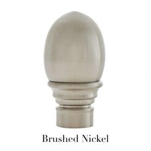 Willow Bloom Home Egg Finial - Brushed Nickel