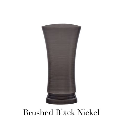 Willow Bloom Home Trumpet Finial - Brushed Black Nickel