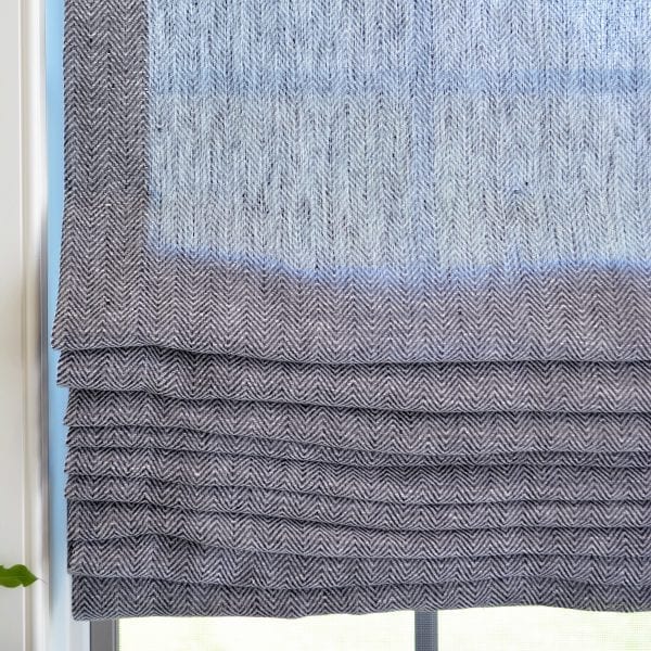 Willow Bloom Home Bespoke Charcoal Roman Shade