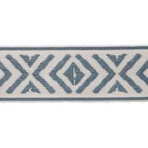 Willow Bloom Roman Shade Azul Trim