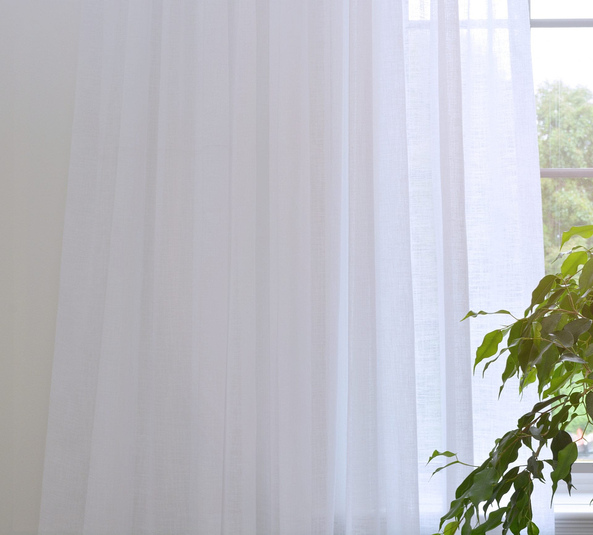 Willow Bloom Home Sheer Crisp White Drapes