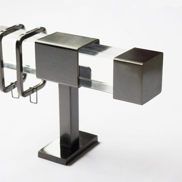 Willow Bloom Home Acrylic Cube Pole Black Onyx