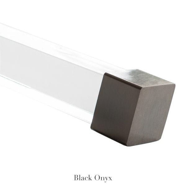 Willow Bloom Home Cube Endcap Finial Black Onyx