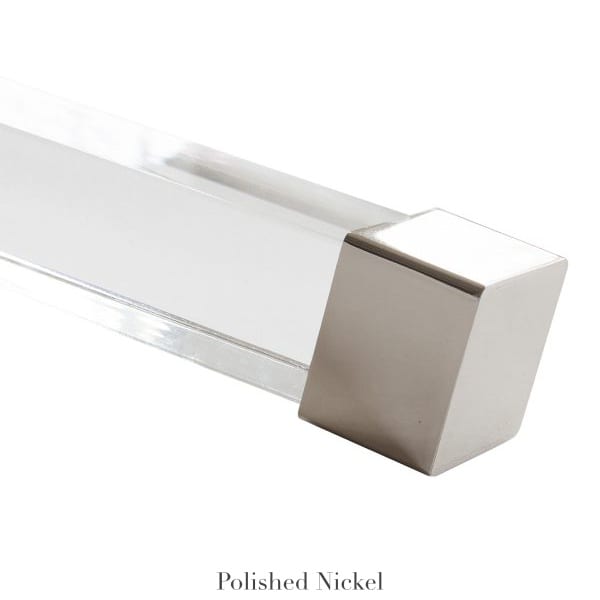 Willow Bloom Home Cube Endcap Finial Polished Nickel