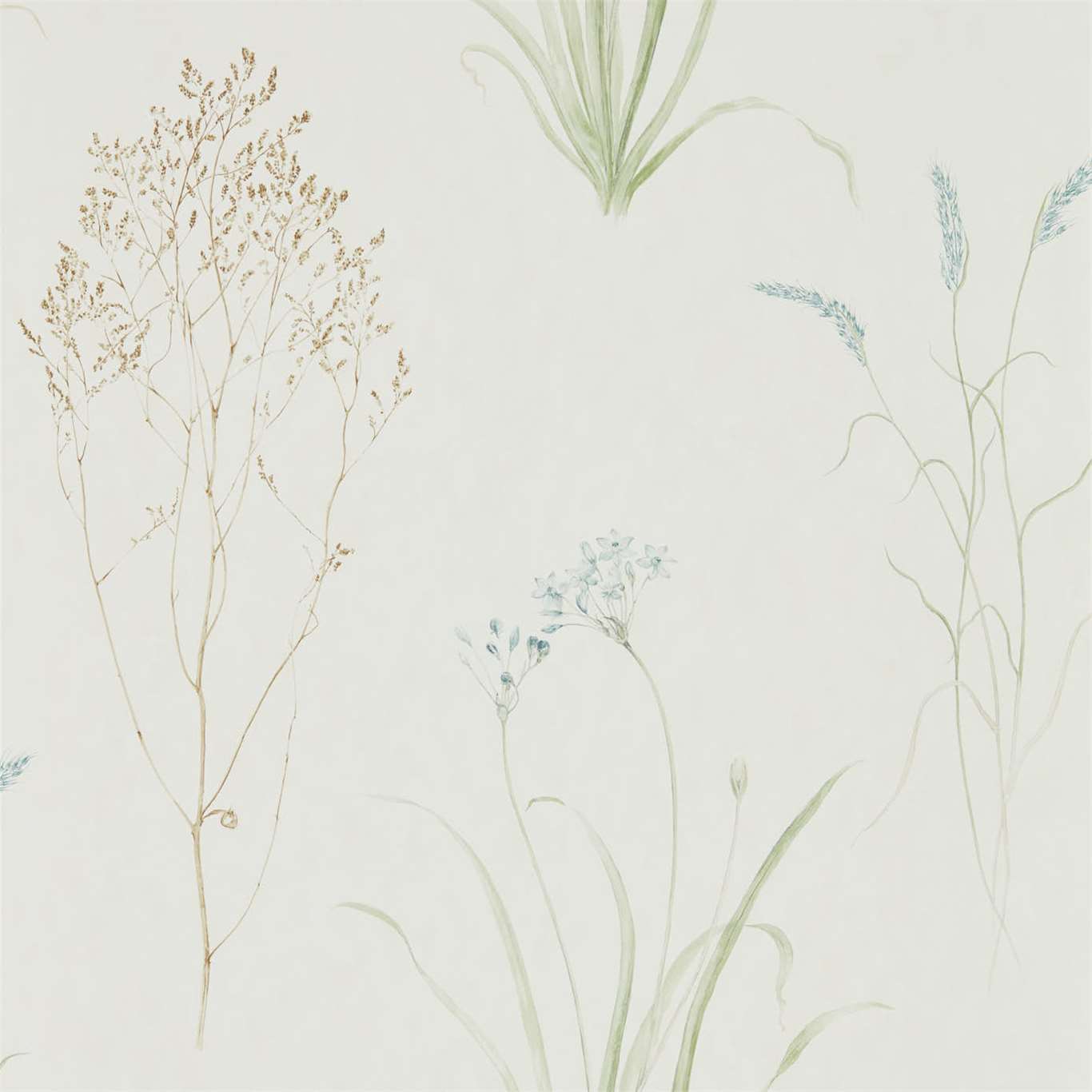 Willow Bloom Home Grasses Cream:Sage Wallpaper