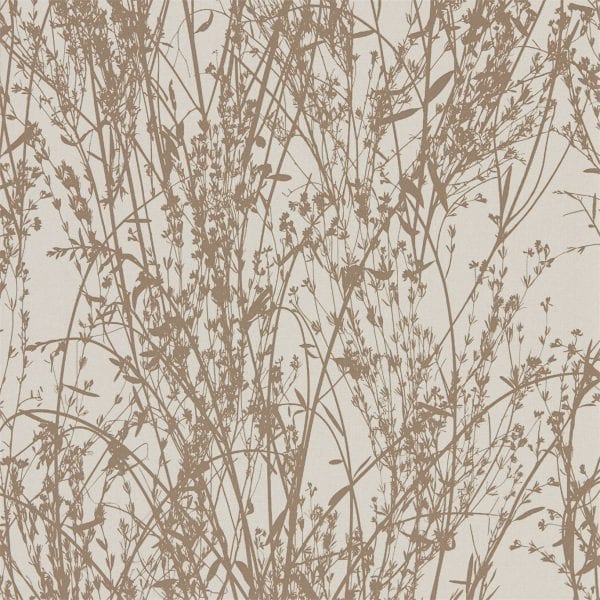 Willow Bloom Home Meadow Gilver:Linen Wallpaper