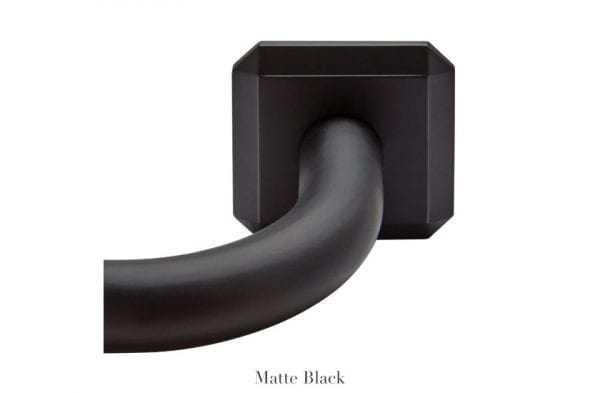 Willow Bloom Home French Return Square Mount - Matte Black