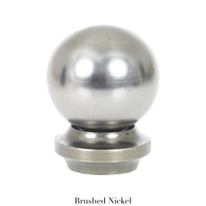 Willow Bloom Home Metal Ball Finial - Brushed Nickel