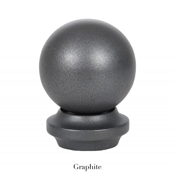 Willow Bloom Home Metal Ball Finial - Graphite