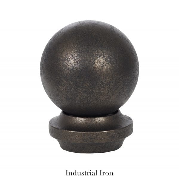 Willow Bloom Home Metal Ball Finial - Industrial Iron