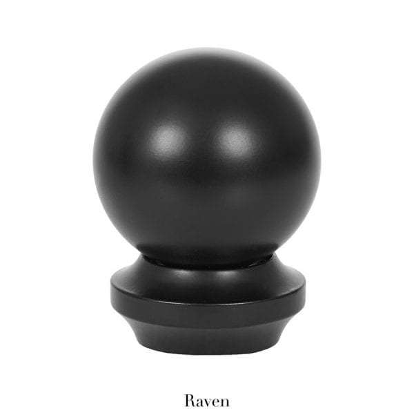 Willow Bloom Home Metal Ball Finial - Raven