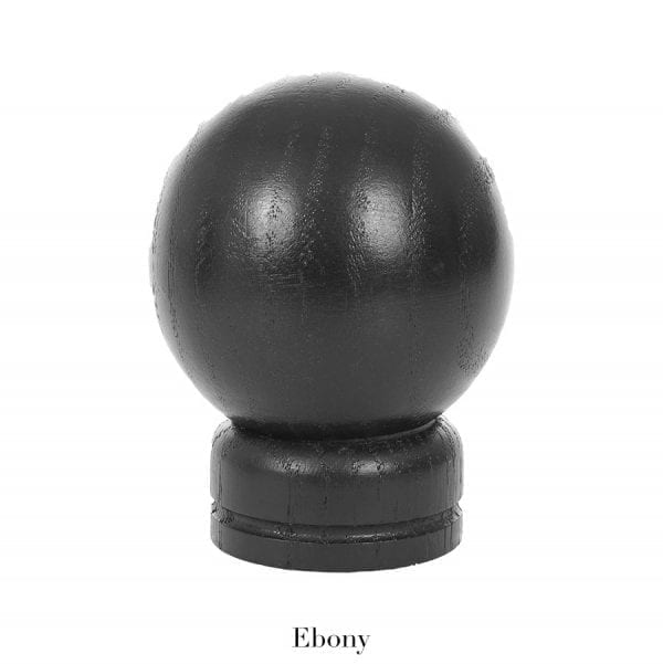 Willow Bloom Home Wood Ball Finial - Ebony