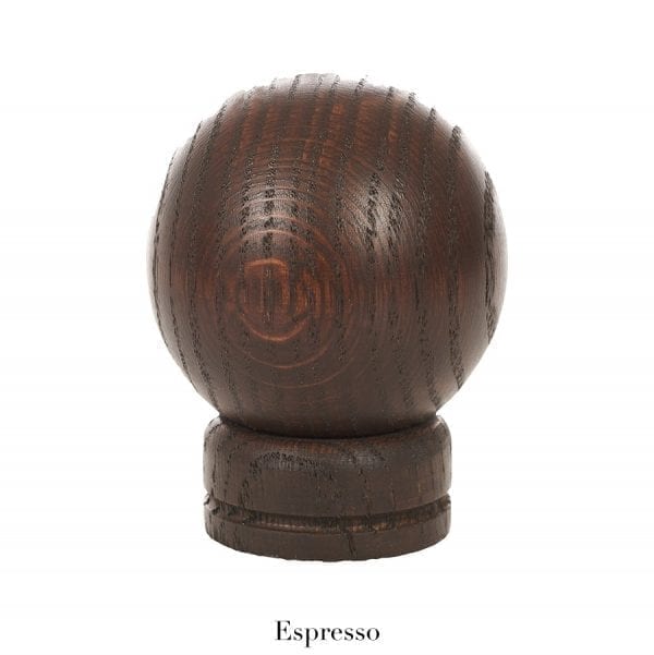 Willow Bloom Home Wood Ball Finial - Espresso