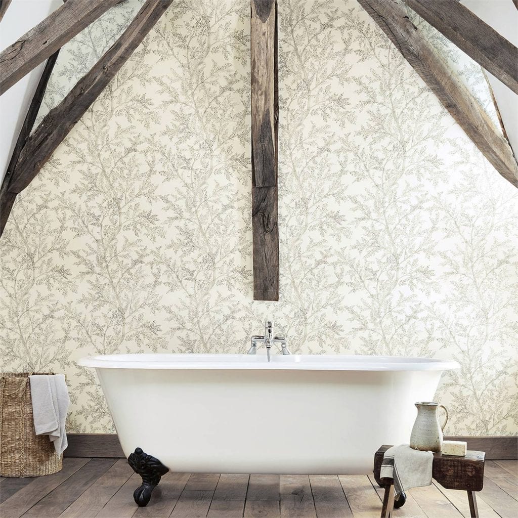 Willow Bloom Home Woodland Silver Wallpaper