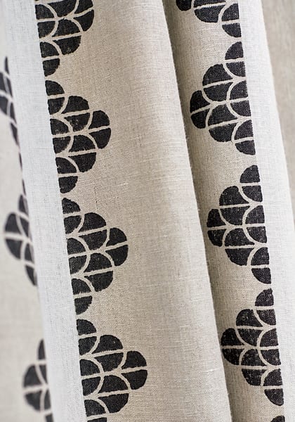 Dhara Stripe Black Roman Shade - Image 2
