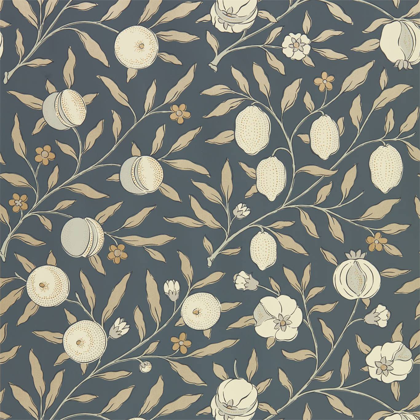 Willow Bloom Home Verbena Black Ink Wallpaper