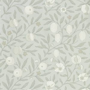 Willow Bloom Home Verbena Grey Blue Wallpaper