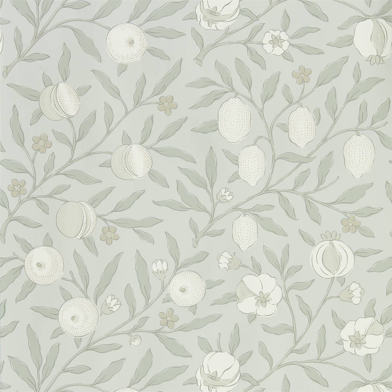 Willow Bloom Home Verbena Grey Blue Wallpaper