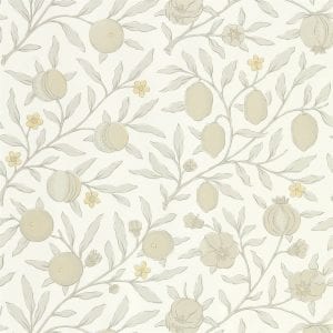 Willow Bloom Home Verbena Poppy Grey Wallpaper