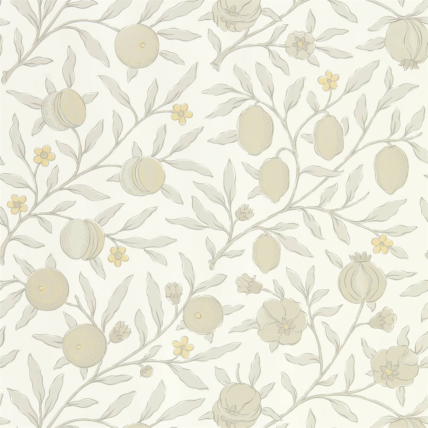 Willow Bloom Home Verbena Poppy Grey Wallpaper