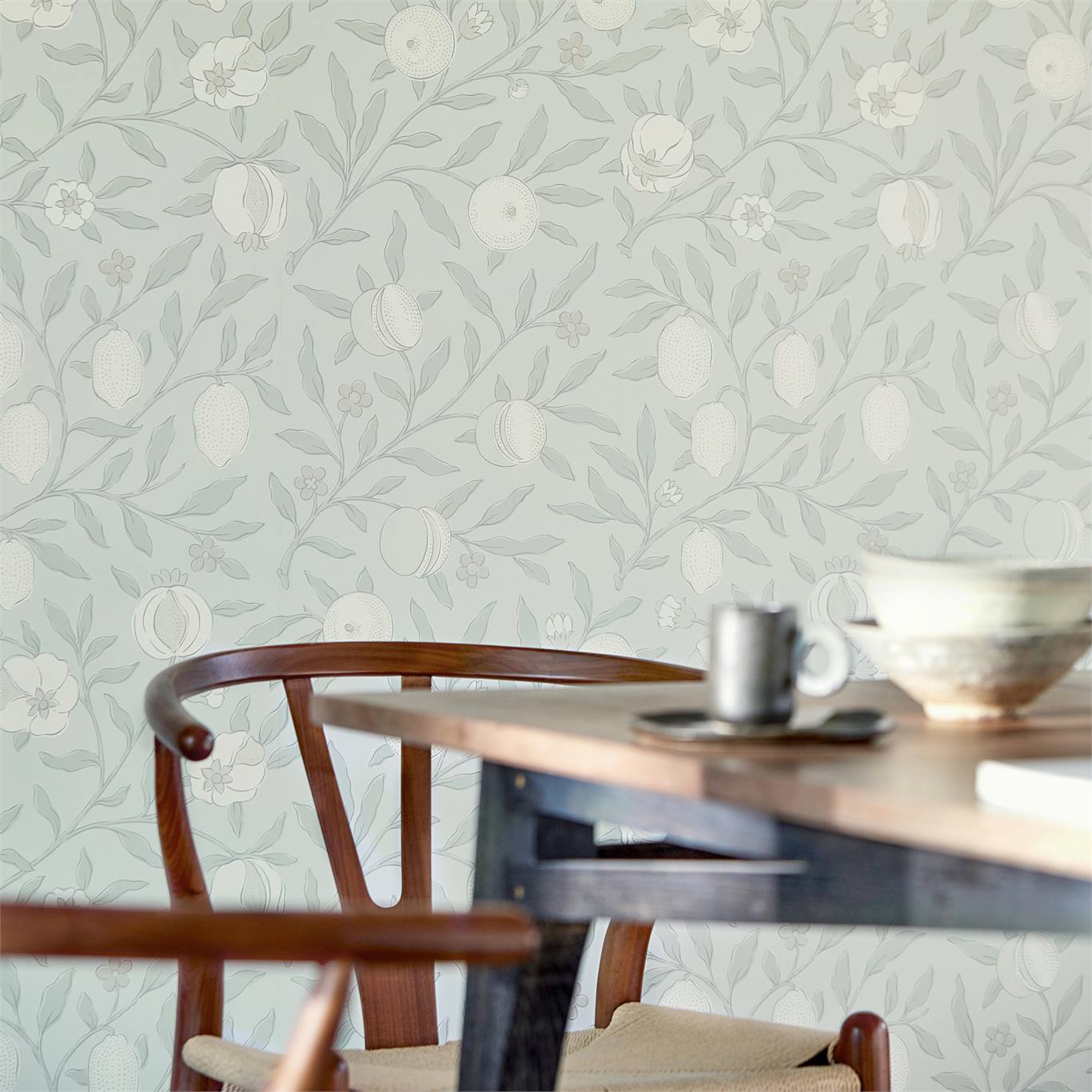 Verbena Poppy Grey Wallpaper - Image 3