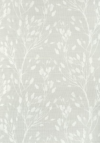 Solaine Grey Grasscloth Wallpaper Sample - WillowBloomHome