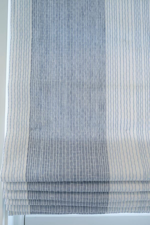 Willow Bloom Home Odeon Blue Roman Shade