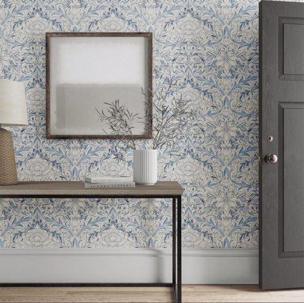 Willow Bloom Home Ardell Blue Wallpaper