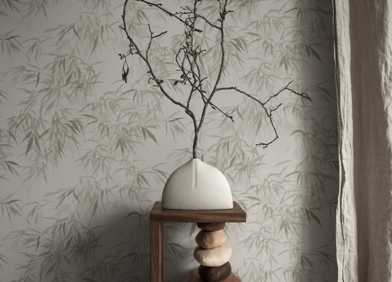 Sandberg Jon Olive Green Wallpaper Sample - Image 2
