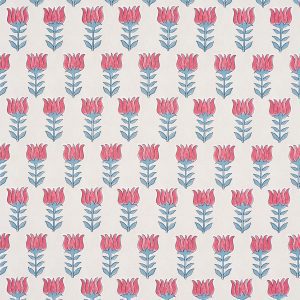 Mia Tulip Delft and Crimson Roman Shade