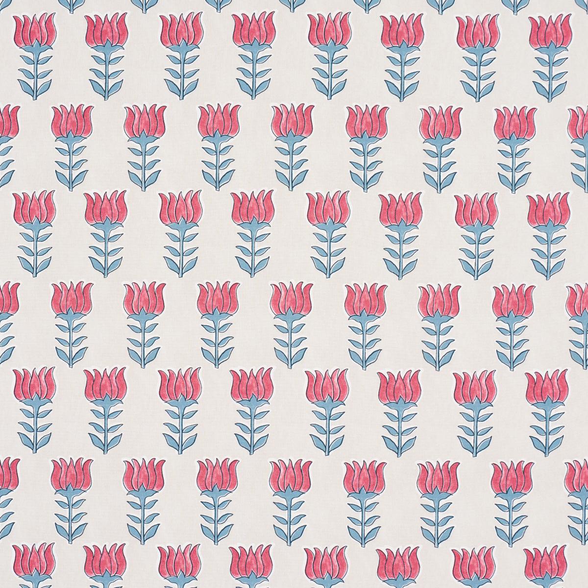 Mia Tulip Delft and Crimson Drape