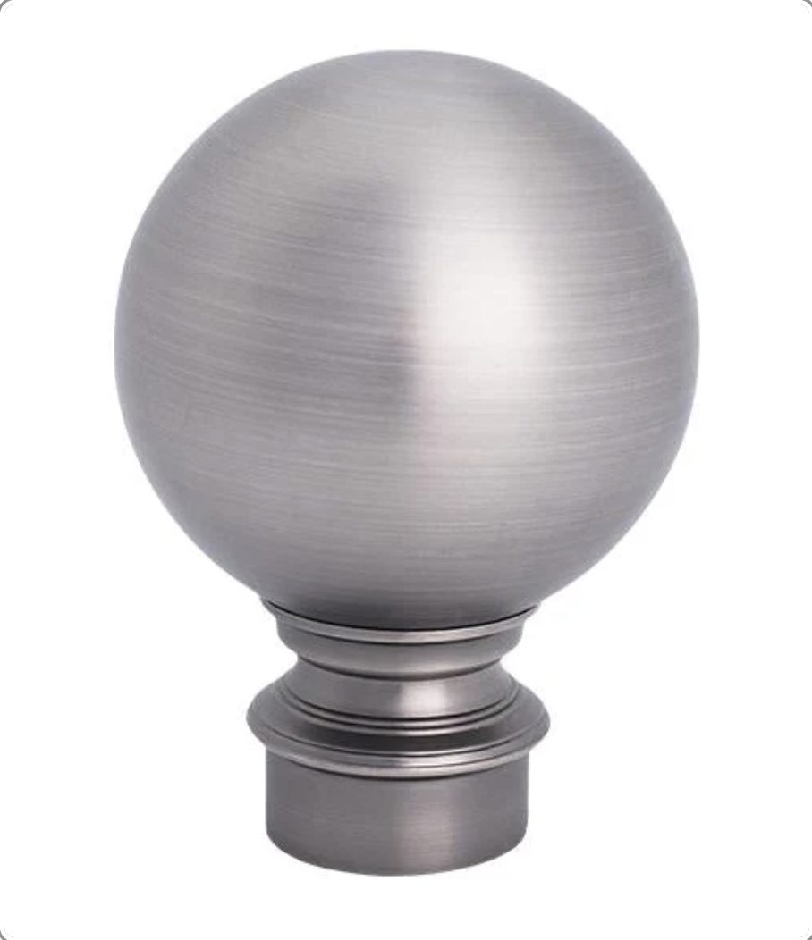 Ball Finial - Antique Pewter