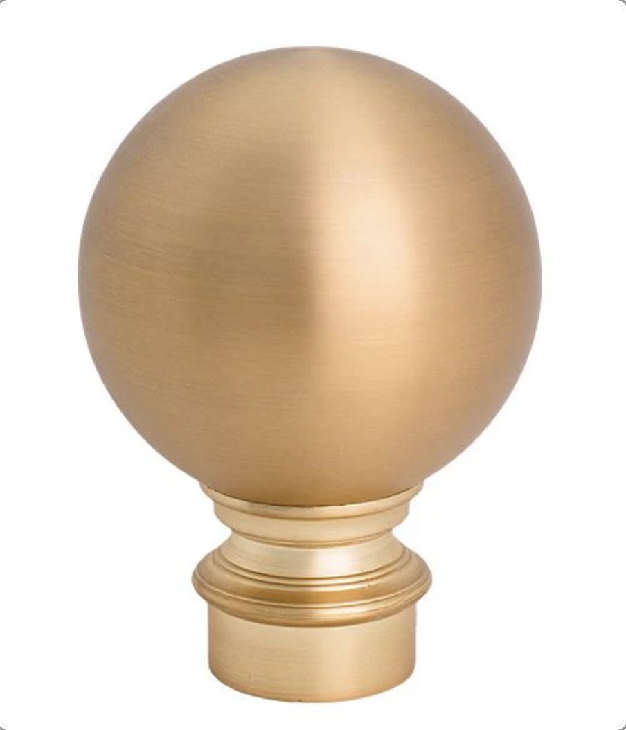 Ball Finial - Brushed Brass