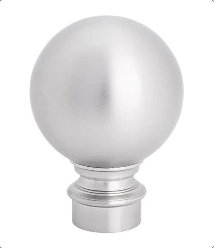 Ball Finial - Satin Nickel