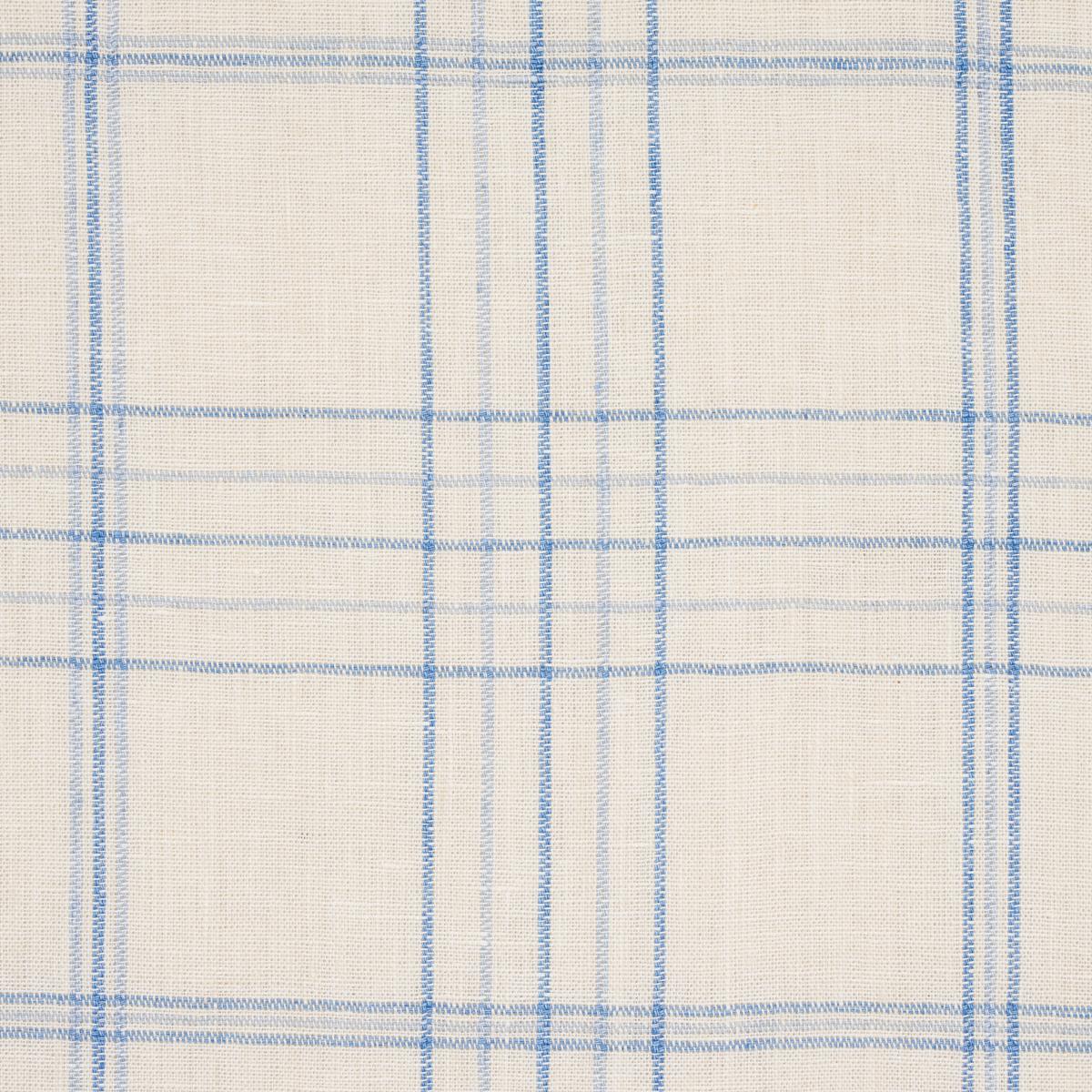 Nils Plaid Linen Blue Sample - Image 2