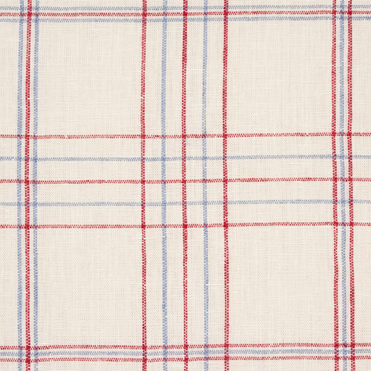 Nils Plaid Linen Red Sample - Image 2