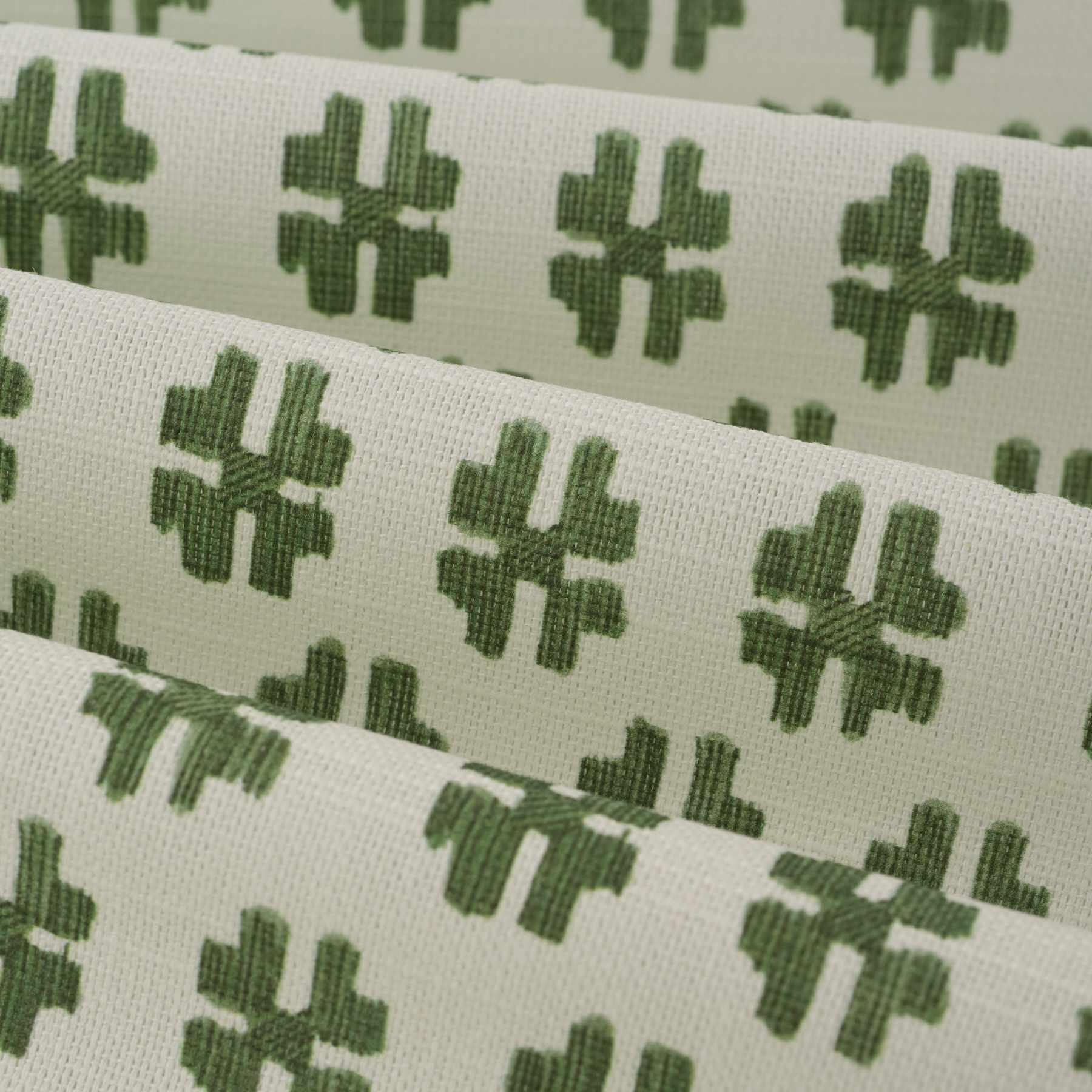 Puzzle Green Roman Shade