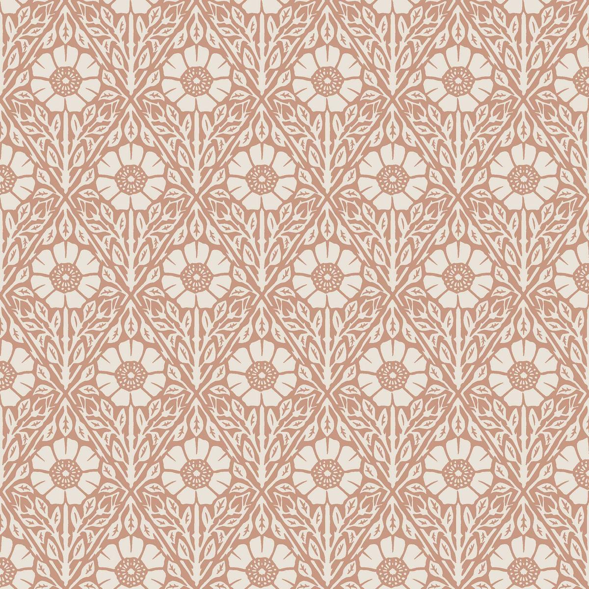 Nyponros-Terracotta-Wallpaper